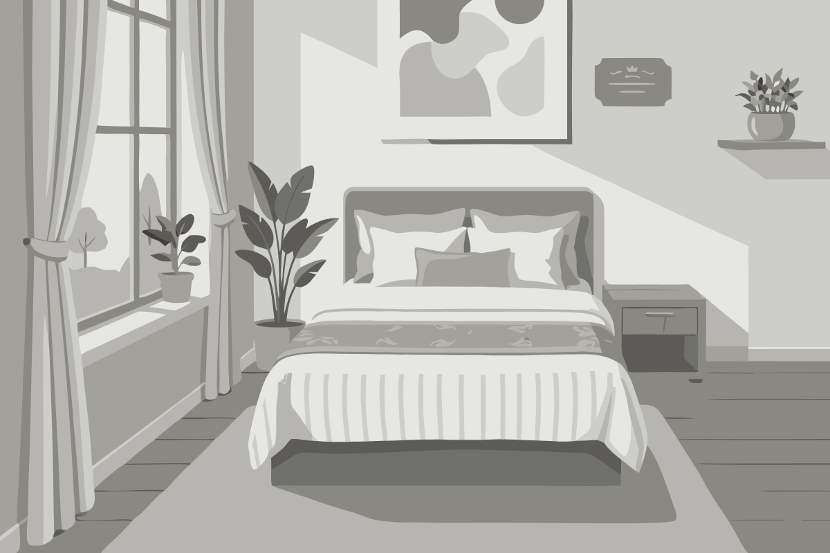 Room with One Double Bed and One Single Bed with Private Bathroom